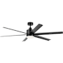 Kichler Loa 65" 6 Blade Indoor / Outdoor Ceiling Fan Satin Black