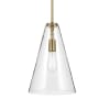 Kichler Everly 11" Wide Pendant Natural Brass / Clear