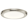 Kichler Zeo 10" Wide Edge Lit LED Flush Mount Drum Ceiling Fixture - 3000K Brushed Nickel
