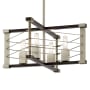 Kichler Lente 4 Light 14" Wide Taper Candle Wood Single Pendant Midnight Oak