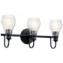 Kichler Greenbrier 3 Light 24" Wide Bathroom Vanity Light Black