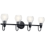 Kichler Greenbrier 4 Light 33, 6" Wide Bathroom Vanity Light Black