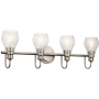 Kichler Greenbrier 4 Light 33, 6" Wide Bathroom Vanity Light Brushed Nickel