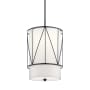 Kichler Birkleigh 12" Wide Single Pendant with Fabric Shade Black