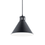 Kichler Zailey 11" Wide Single Pendant with Metal Shade Black