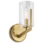 Kichler Nye 10" Tall Bathroom Sconce Brushed Natural Brass