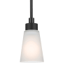 Kichler Erma 5" Wide Mini Pendant with Opal Glass Shade Black