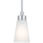Kichler Erma 5" Wide Mini Pendant with Opal Glass Shade Brushed Nickel