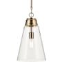 Kichler Marsailli 12" Wide Pendant with Clear Glass Shade Champagne Bronze