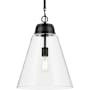 Kichler Marsailli 16" Wide Pendant with Clear Glass Shade Black