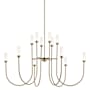Kichler Moraine 50" Wide LED Chandelier Champagne Bronze