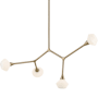 Kichler Cassius 4 Light 6" Wide Chandelier Champagne Bronze