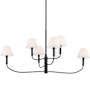 Kichler Eadie 6 Light 41" Chandelier Black