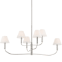 Kichler Eadie 6 Light 41" Chandelier Polished Nickel