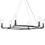Kichler Harpin 6 Light 38" Wide Chandelier Black