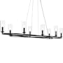 Kichler Harpin 8 Light 17" Wide Linear Chandelier Black