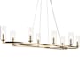 Kichler Harpin 8 Light 17" Wide Linear Chandelier Champagne Bronze