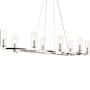 Kichler Harpin 8 Light 17" Wide Linear Chandelier Polished Nickel