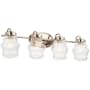 Kichler Janiel 4 Light 33" Wide Bathroom Vanity Light Polished Nickel