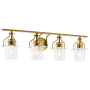 Kichler Everett 4 Light 34" Wide Bathroom Vanity Light Brushed Brass