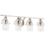 Kichler Everett 4 Light 34" Wide Bathroom Vanity Light Polished Nickel