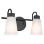 Kichler Erma 2 Light 14" Wide Vanity Light Black
