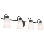 Kichler Erma 4 Light 33" Wide Vanity Light Black