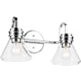 Kichler Farum 2 Light 19" Wide Vanity Light with Clear Glass Shades Chrome