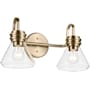 Kichler Farum 2 Light 19" Wide Vanity Light with Clear Glass Shades Champagne Bronze