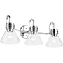Kichler Farum 3 Light 26" Wide Vanity Light with Clear Glass Shades Chrome