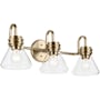 Kichler Farum 3 Light 26" Wide Vanity Light with Clear Glass Shades Champagne Bronze