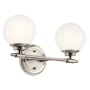 Kichler Benno 2 Light 15" Wide Vanity Light Polished Nickel