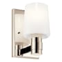 Kichler Adani 9" Tall Bathroom Sconce Polished Nickel