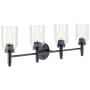 Kichler Madden 4 Light 34" Wide Vanity Light Black