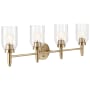 Kichler Madden 4 Light 34" Wide Vanity Light Champagne Bronze