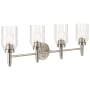 Kichler Madden 4 Light 34" Wide Vanity Light Brushed Nickel