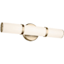 Kichler Rosh 18" Wide LED Bath Bar with White Glass Shade Champagne Bronze