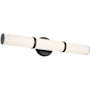 Kichler Rosh 24" Wide LED Bath Bar with White Glass Shade Black