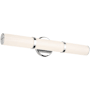 Kichler Rosh 24" Wide LED Bath Bar with White Glass Shade Chrome
