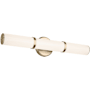 Kichler Rosh 24" Wide LED Bath Bar with White Glass Shade Champagne Bronze