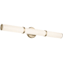 Kichler Rosh 32" Wide LED Bath Bar with White Glass Shade Champagne Bronze