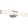Kichler Sashi 18" Wide LED Bath Bar with White Glass Shade Chrome