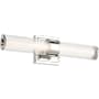 Kichler Laurene 2 Light 19" Wide LED Vanity Light with Clear Fluted Glass Shades Polished Nickel