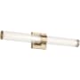 Kichler Laurene 2 Light 27" Wide LED Vanity Light with Clear Fluted Glass Shades Champagne Bronze