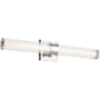 Kichler Laurene 2 Light 27" Wide LED Vanity Light with Clear Fluted Glass Shades Polished Nickel