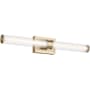 Kichler Laurene 2 Light 31" Wide LED Vanity Light with Clear Fluted Glass Shades Champagne Bronze