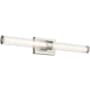 Kichler Laurene 2 Light 31" Wide LED Vanity Light with Clear Fluted Glass Shades Brushed Nickel