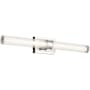 Kichler Laurene 2 Light 31" Wide LED Vanity Light with Clear Fluted Glass Shades Polished Nickel