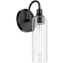 Kichler Kavi 13" Tall Bathroom Sconce with Clear Glass Shade Black