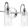 Kichler Kavi 2 Light 13" Wide Vanity Light with Clear Glass Shades Chrome